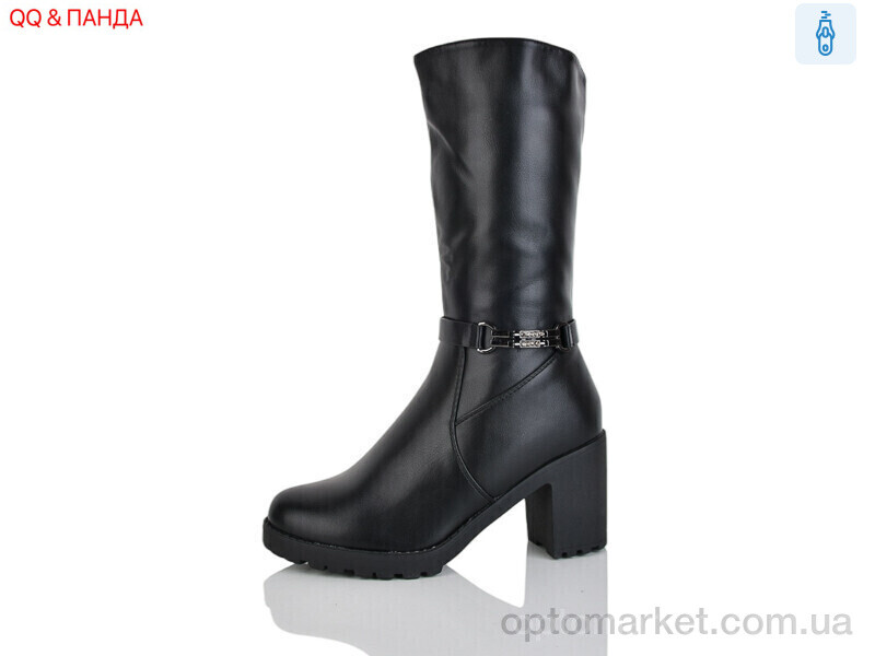 Купить Чоботи жіночі 302 QQ&Панда чорний, фото 1