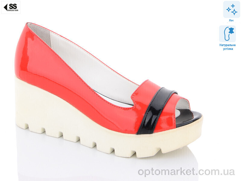 Купить Босоніжки жіночі 304-2016(414-900) Sherlock Soon червоний, фото 1