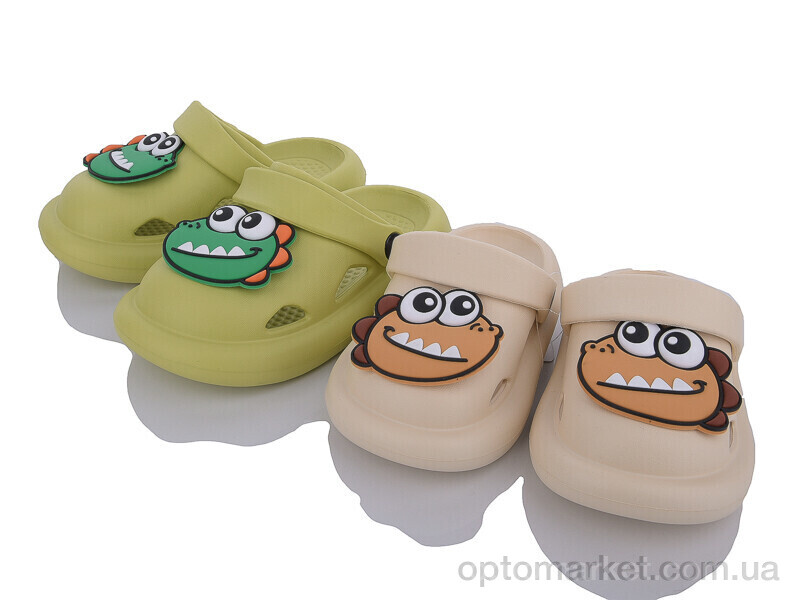 Купить Крокси дитячі 308-13 зел.+беж mix YZY мікс, фото 1