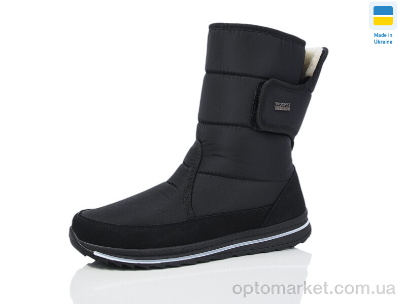 Купить Дутики жіночі 3102 Progress чорний, фото 1