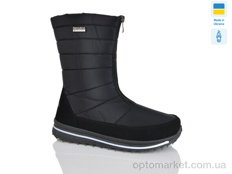 Купить Дутики жіночі 3108 чорний Progress чорний, фото 1