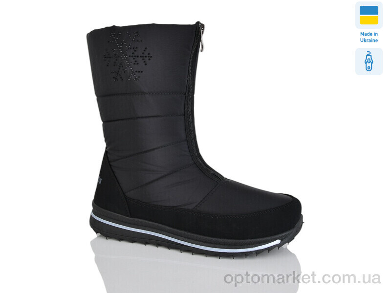 Купить Дутики жіночі 3114 чорний Progress чорний, фото 1