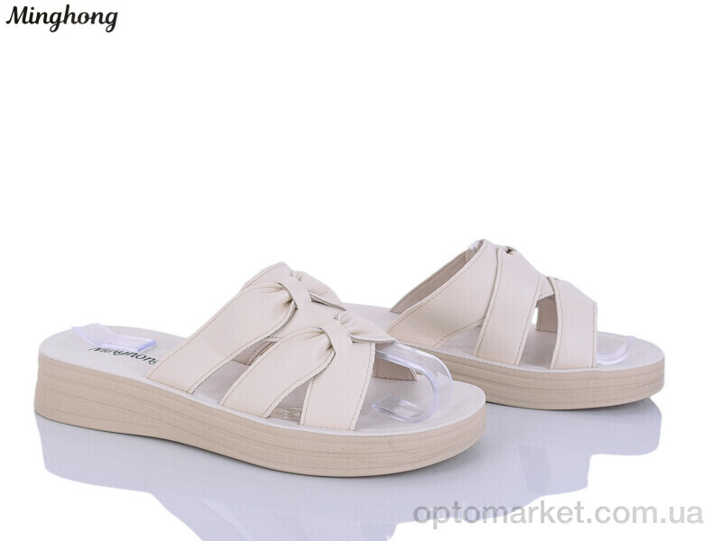 Купить Шльопанці жіночі 313-3 Minghong бежевий, фото 1