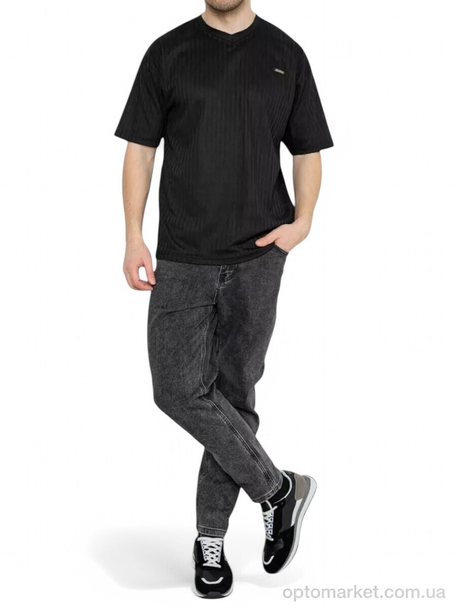Купить Футболка чоловічі 3140 чорний Massmag чорний, фото 2