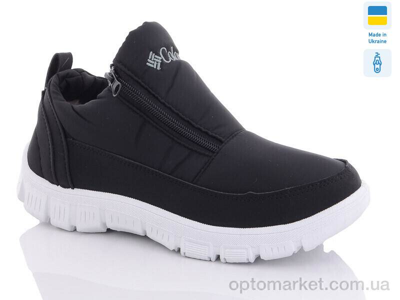 Купить Черевики жіночі 317 біла підошва Inblue чорний, фото 2