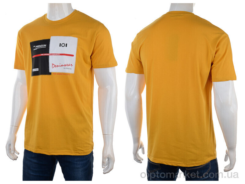 Купить Футболка чоловічі 3186-5 yellow Daniel Jones жовтий, фото 3