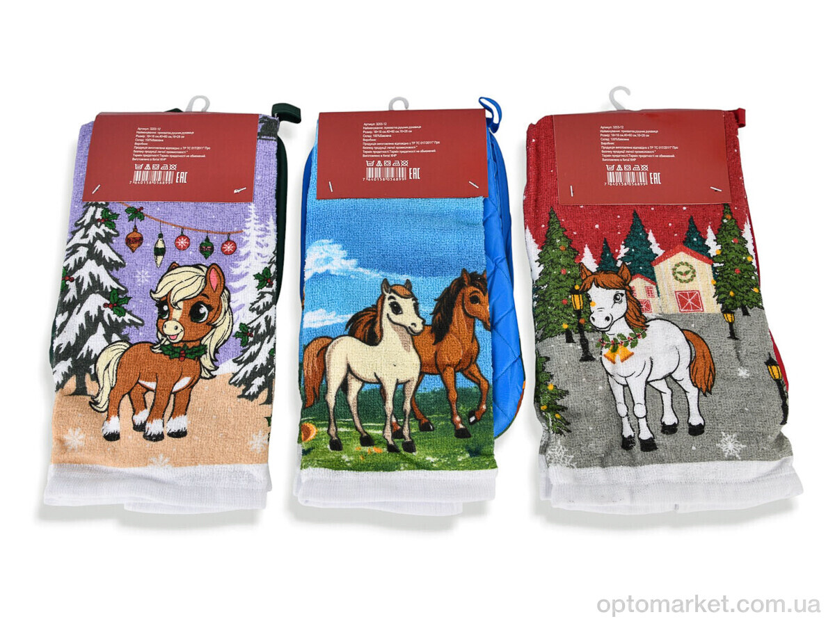 Купить Рушник унісекс 3203 набір для кухні прихватки+рушник mix Malloory Home мікс, фото 2