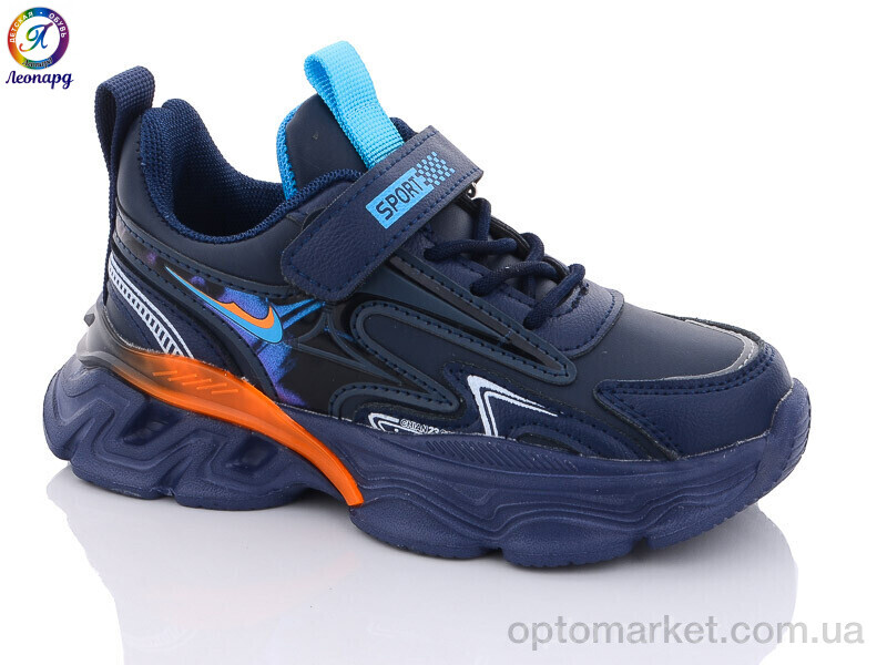 Купить Кросівки дитячі 3245-B2 Леопард синій, фото 1