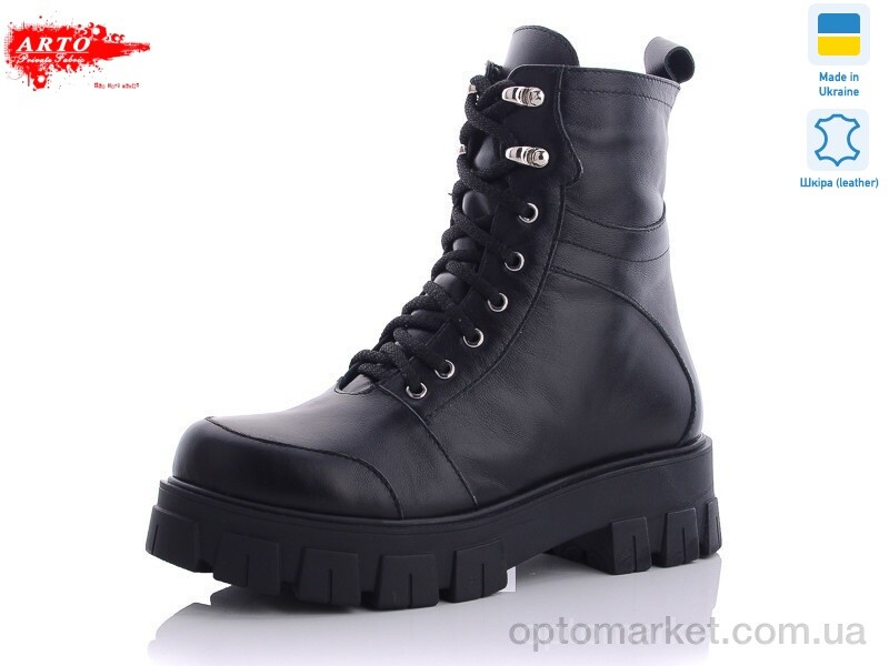 Купить Черевики жіночі 3250 ч.к. Байка ARTO чорний, фото 1