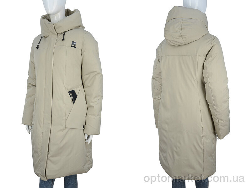 Купить Пальто жіночі 328-03 beige П2П бежевий, фото 3