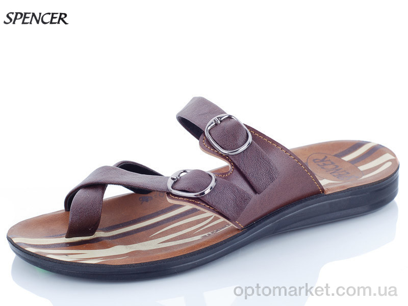 Купить Шльопанці чоловічі 3325 коричневый Spencer коричневий, фото 1