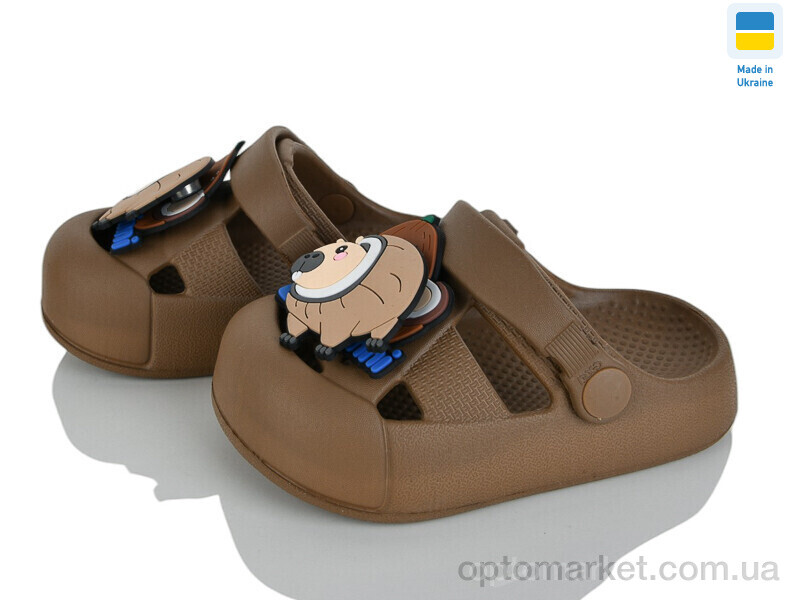 Купить Крокси дитячі 336 коричневий Dago коричневий, фото 1