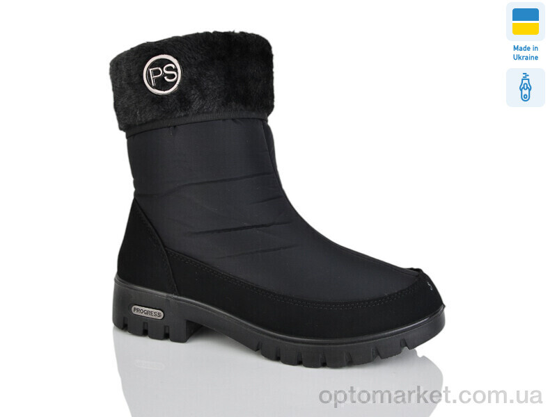 Купить Дутики жіночі 3404 чорний Progress чорний, фото 1