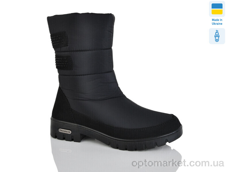 Купить Дутики жіночі 3410 чорний Progress чорний, фото 1
