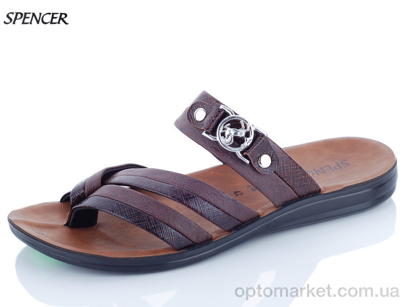 Купить Шльопанці чоловічі 3410 коричневый Spencer коричневий, фото 1