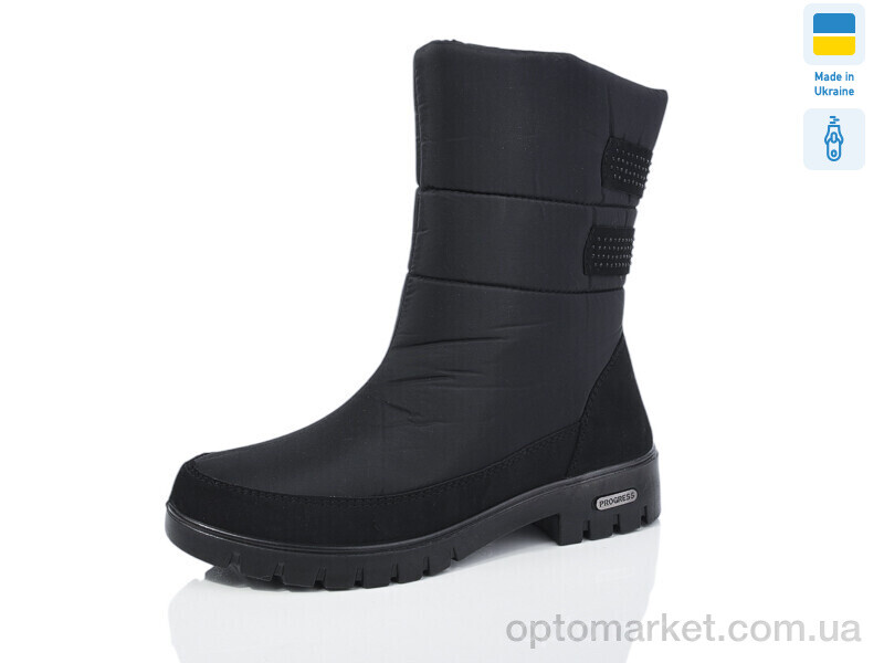 Купить Черевики жіночі 3410 Progress чорний, фото 1