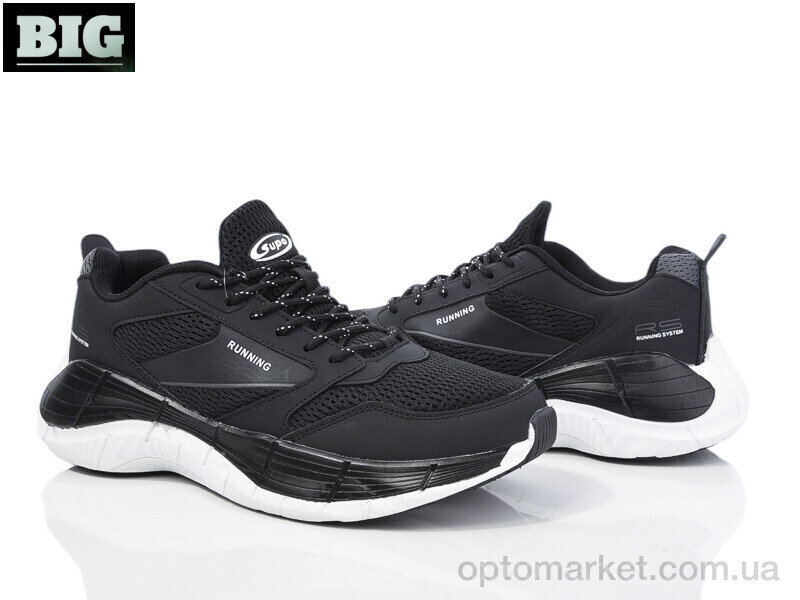 Купить Кросівки чоловічі 3478-A2349-5 Supo чорний, фото 1