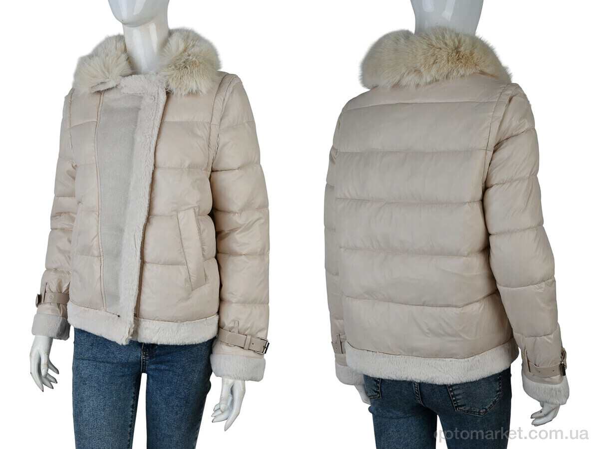 Купить Куртка жіночі 349 (12056) l.beige Yingmanya бежевий, фото 3