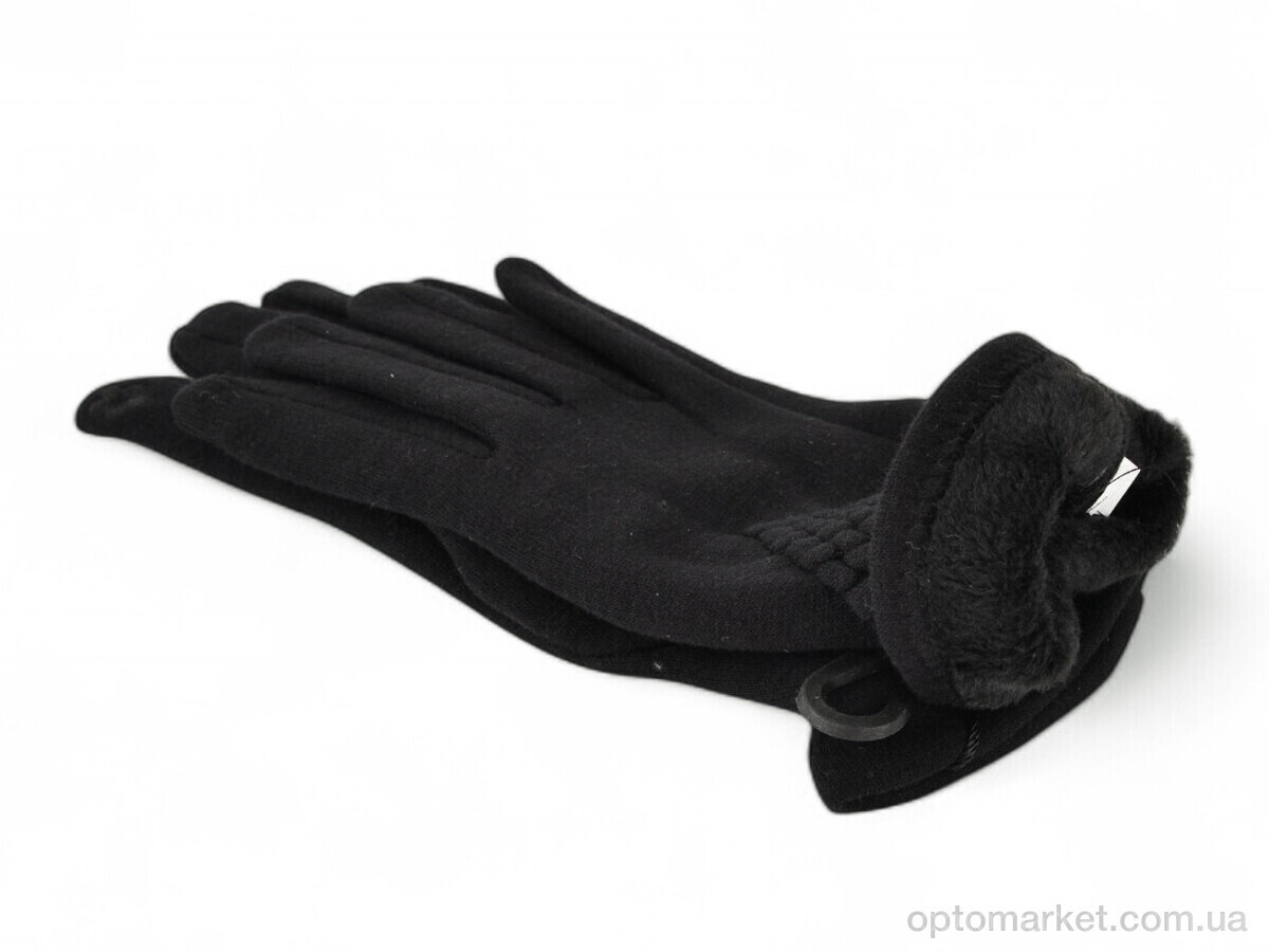 Купить Рукавички жіночі 35-2 трикотаж black Paidi чорний, фото 2