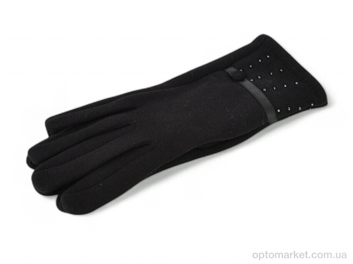 Купить Рукавички жіночі 35-4 трикотаж black Paidi чорний, фото 1