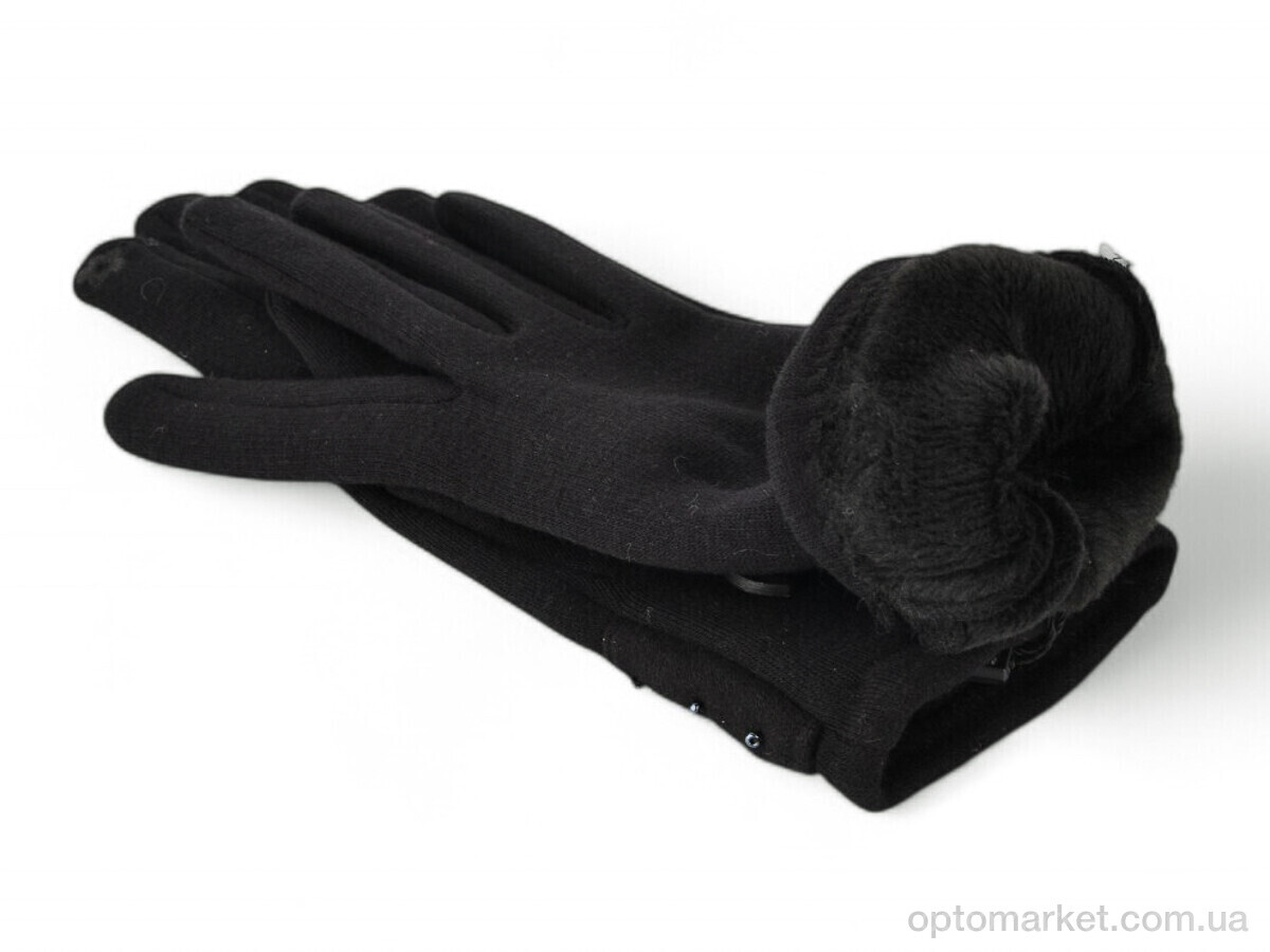 Купить Рукавички жіночі 35-7 трикотаж black Paidi чорний, фото 2