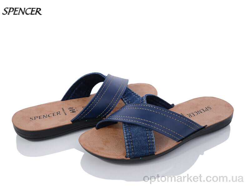 Купить Шльопанці чоловічі 3556 джинс Spencer синій, фото 1