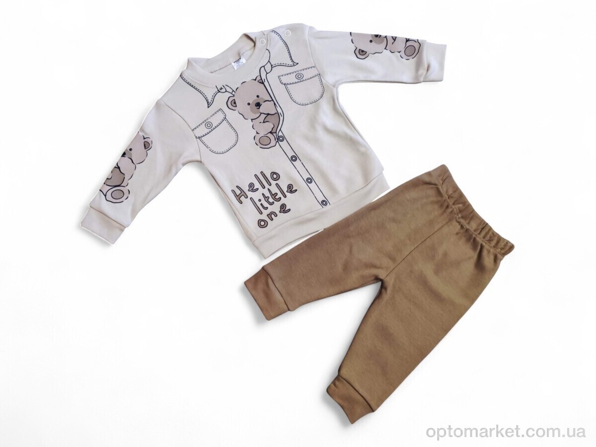 Купить Пижама дитячі 35600 коричневий реглан-штани Giddy Kids коричневий, фото 1