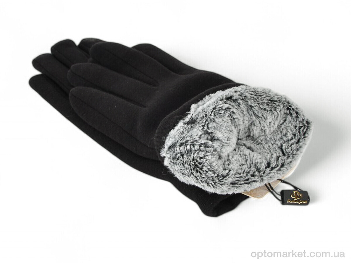 Купить Рукавички жіночі 36-7 трикотаж black Paidi чорний, фото 2