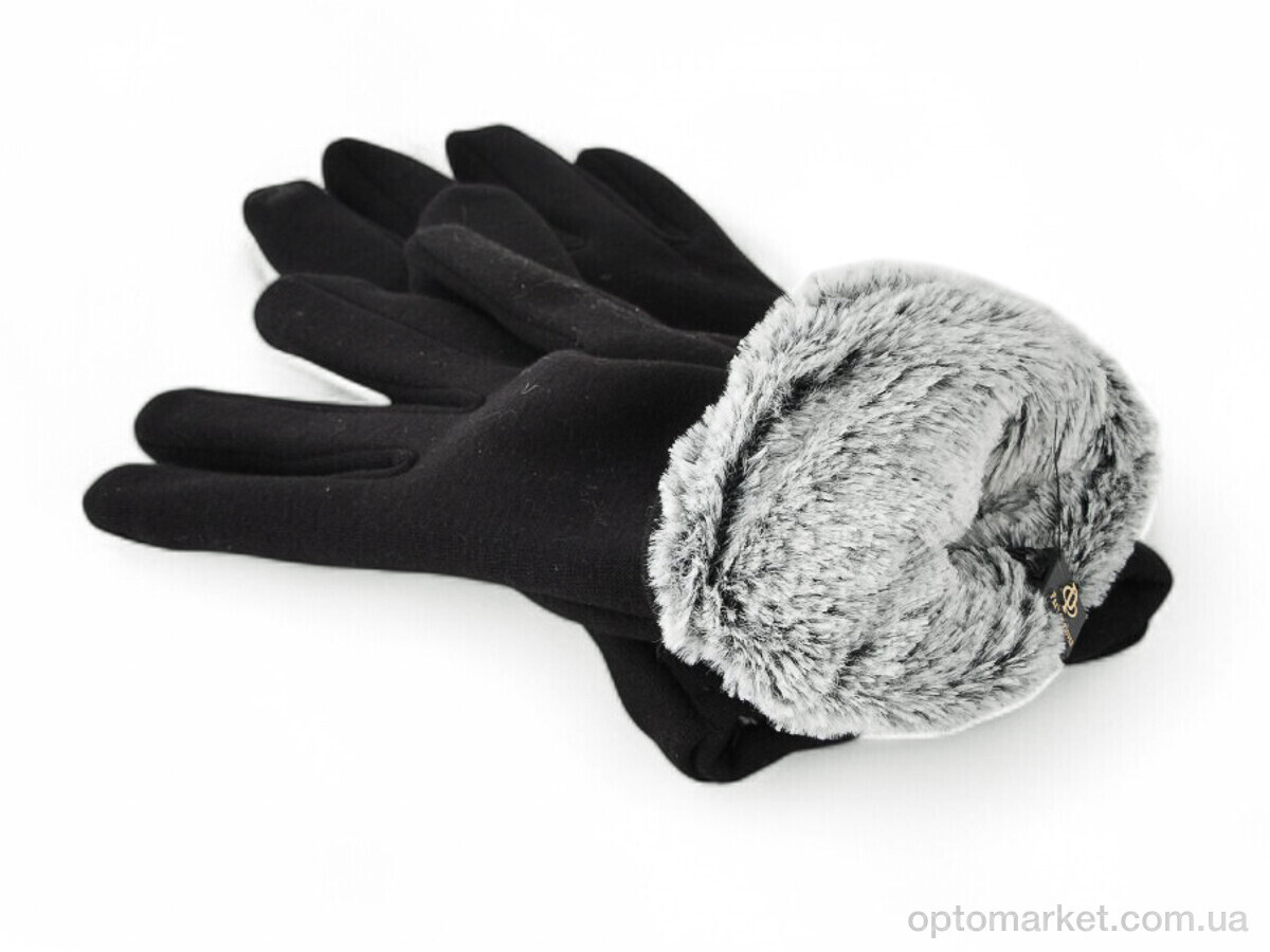 Купить Рукавички жіночі 36-8 трикотаж black Paidi чорний, фото 2