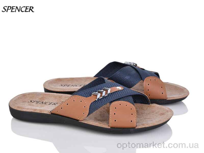 Купить Шльопанці чоловічі 3666 синій Spencer синій, фото 1