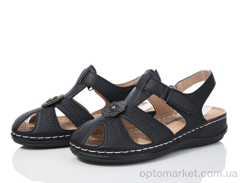 Купить Босоніжки жіночі 3688-W322-1 Minghong чорний, фото 1