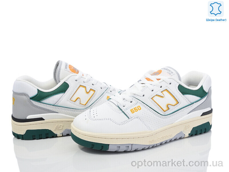 Купить Кросівки чоловічі 3704-A550-15 N.w balance білий, фото 2