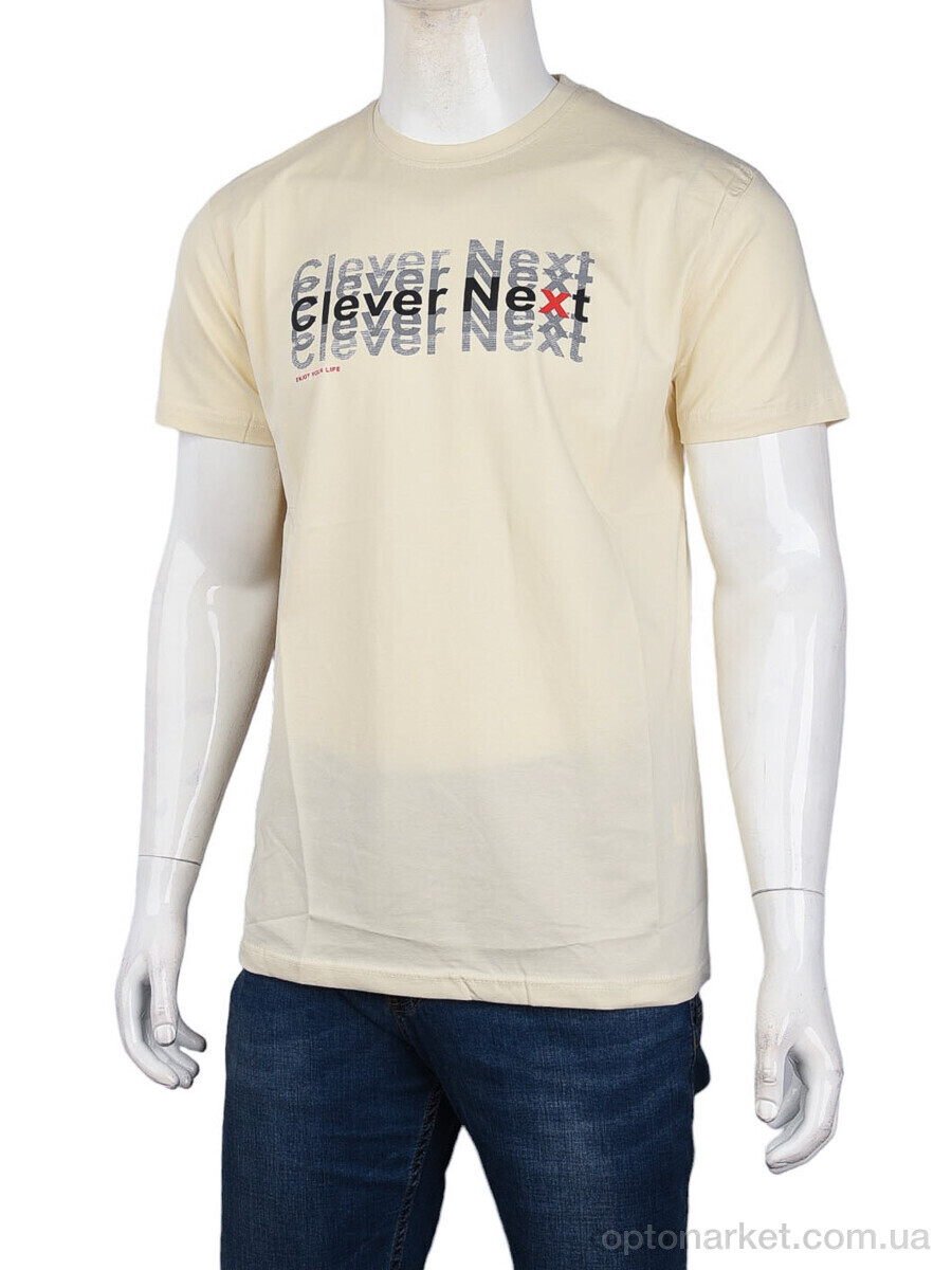 Купить Футболка чоловічі 3707-0058-1 beige Daniel Jones бежевий, фото 1