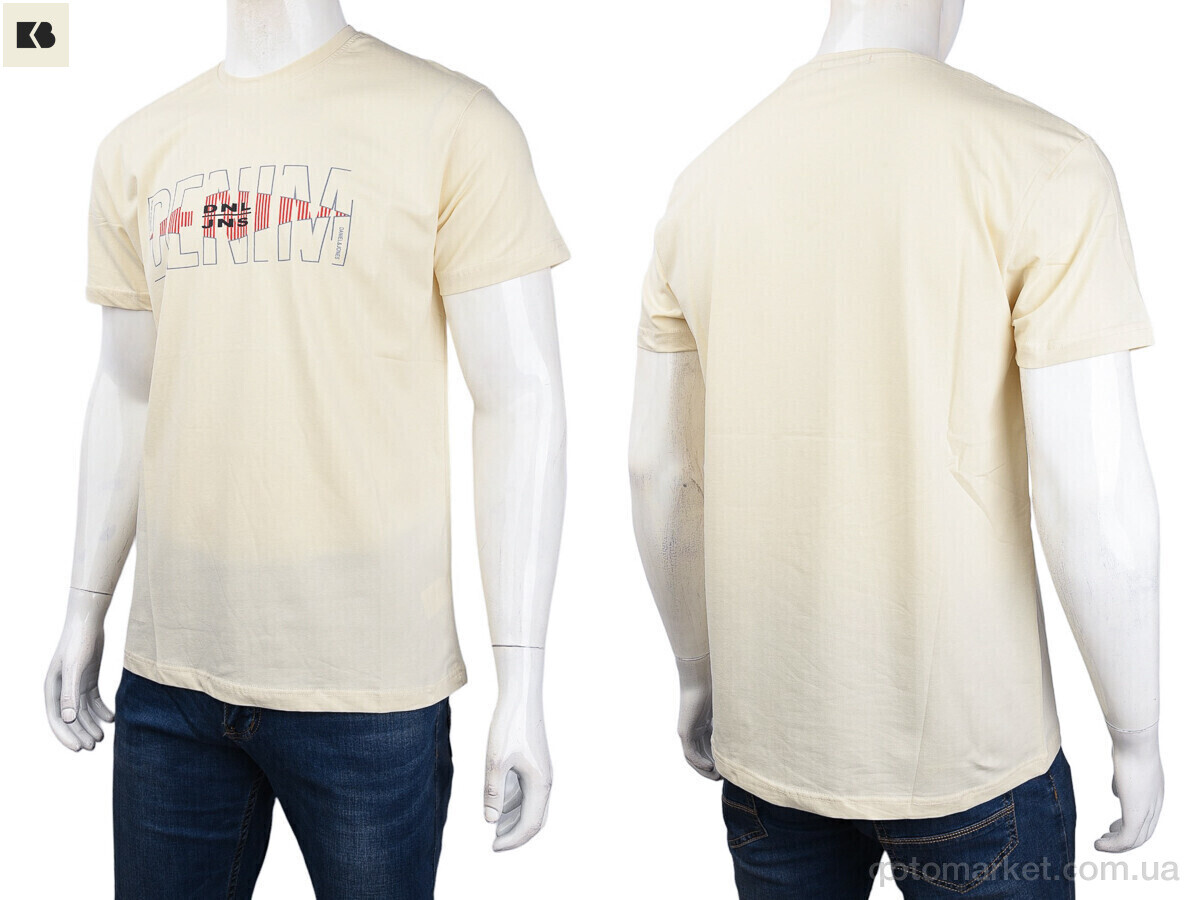 Купить Футболка чоловічі 3707-0064-3 beige Daniel Jones бежевий, фото 3