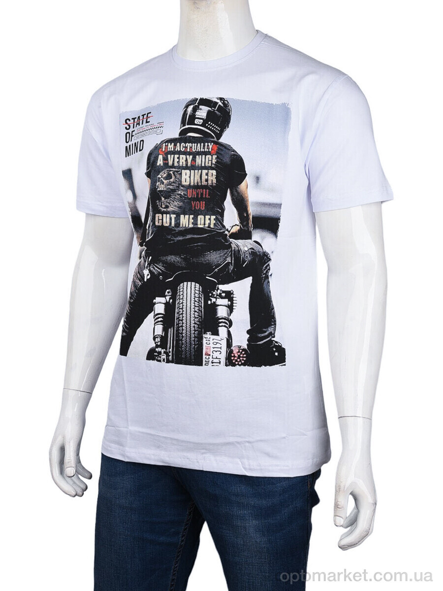 Купить Футболка чоловічі 3707-0091-4 white Daniel Jones білий, фото 1