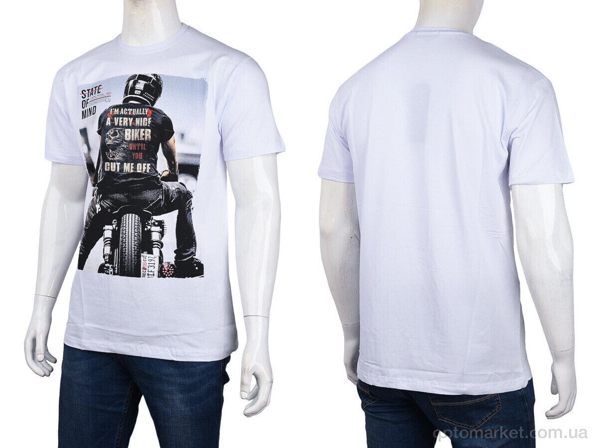 Купить Футболка чоловічі 3707-0091-4 white Daniel Jones білий, фото 3