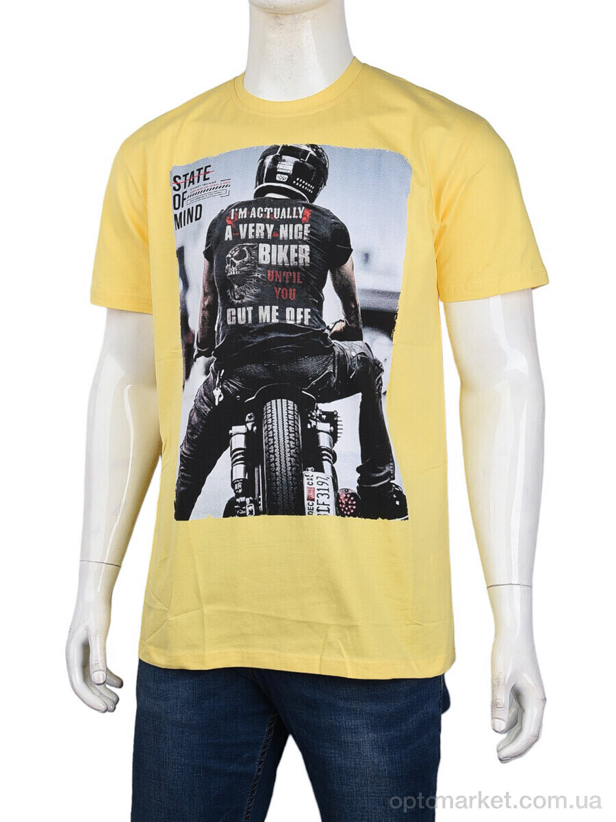 Купить Футболка чоловічі 3707-0091-5 yellow Daniel Jones жовтий, фото 1