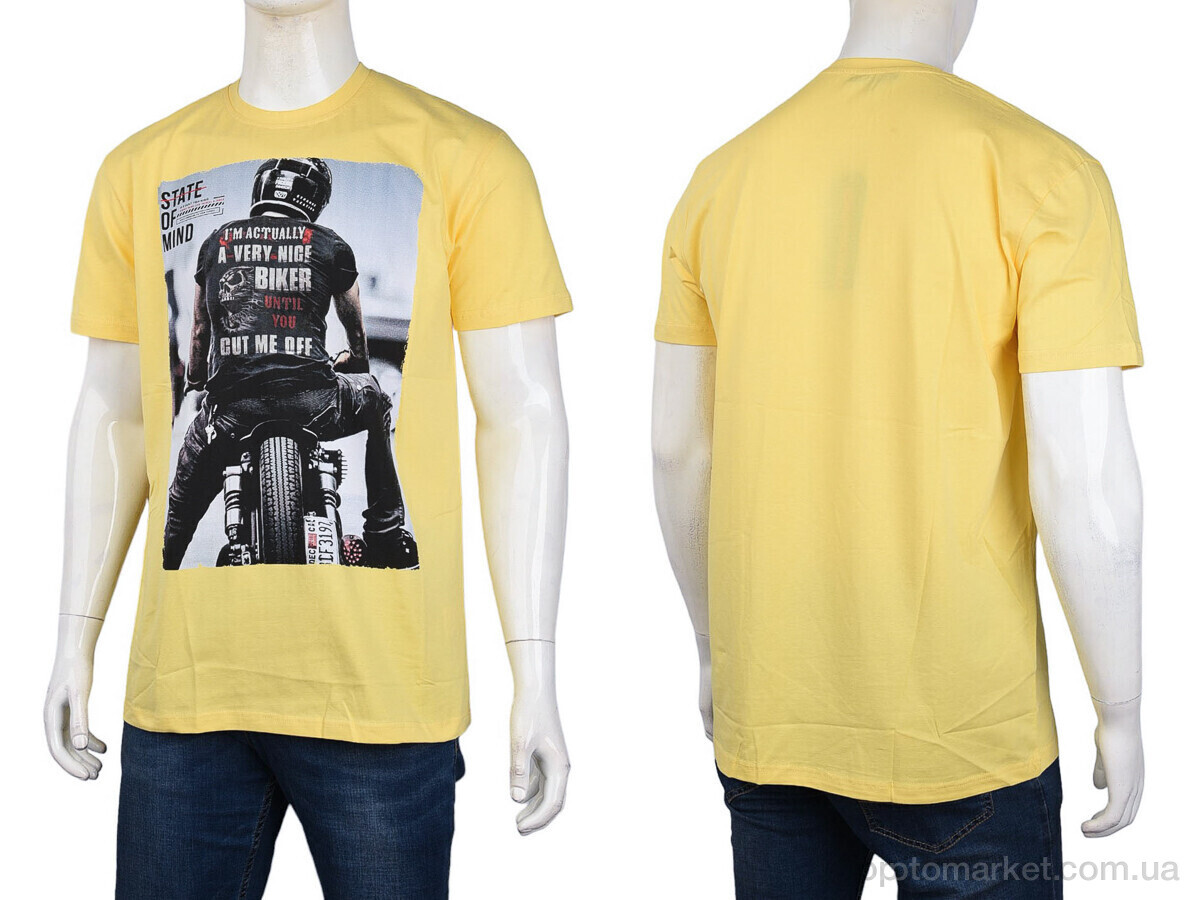 Купить Футболка чоловічі 3707-0091-5 yellow Daniel Jones жовтий, фото 3