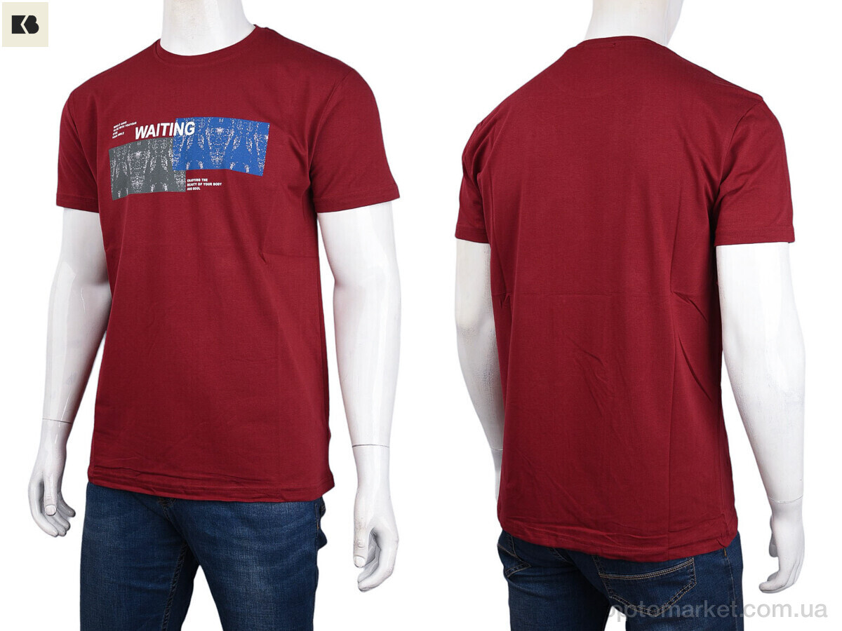 Купить Футболка чоловічі 3707-0094-1 bordo Daniel Jones бордовий, фото 3