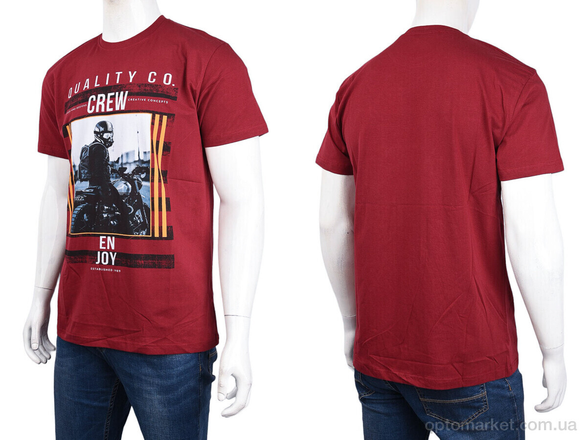 Купить Футболка чоловічі 3707-0095-2 bordo Daniel Jones бордовий, фото 3