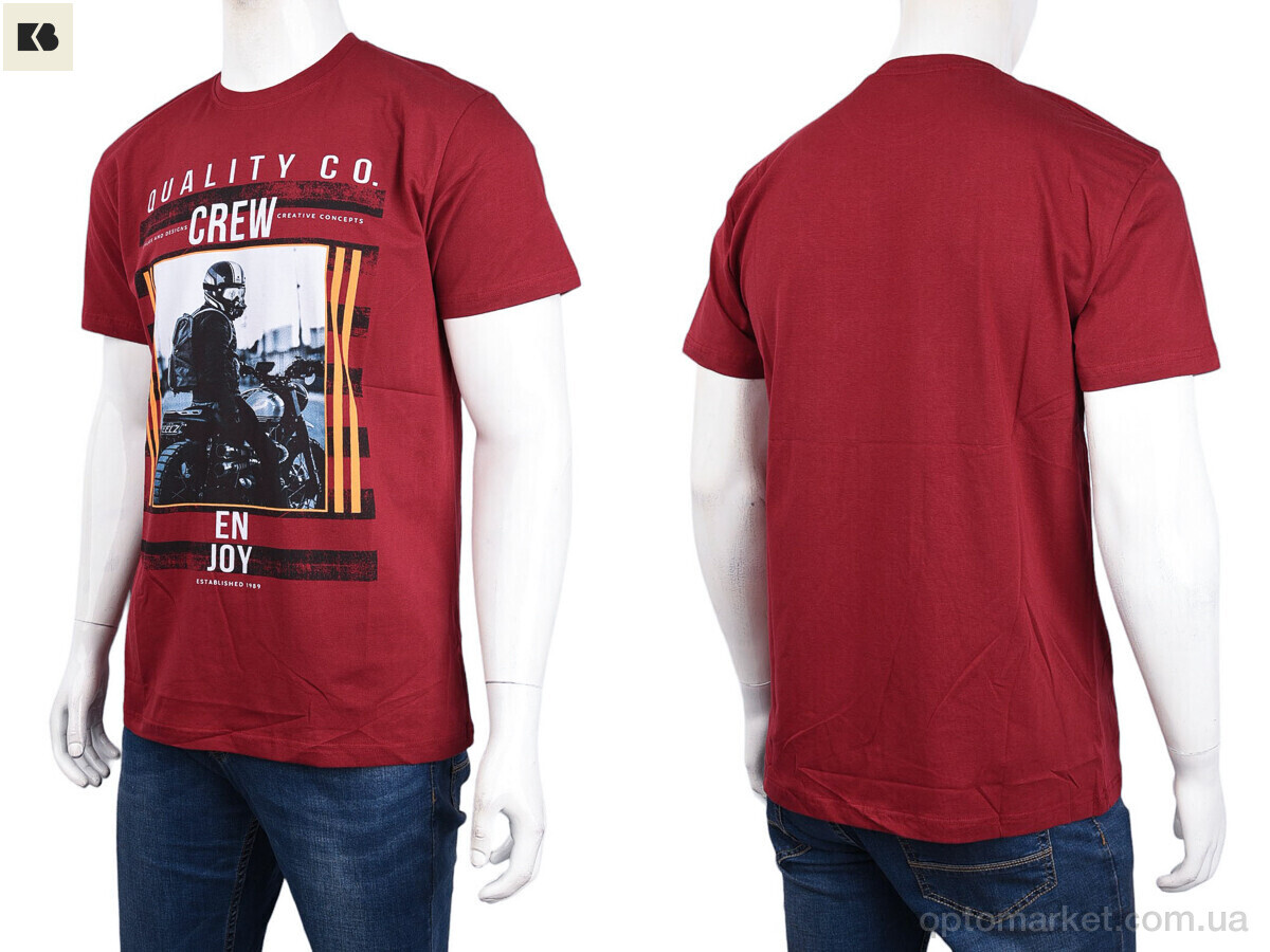 Купить Футболка чоловічі 3707-0095-2 bordo Daniel Jones бордовий, фото 3