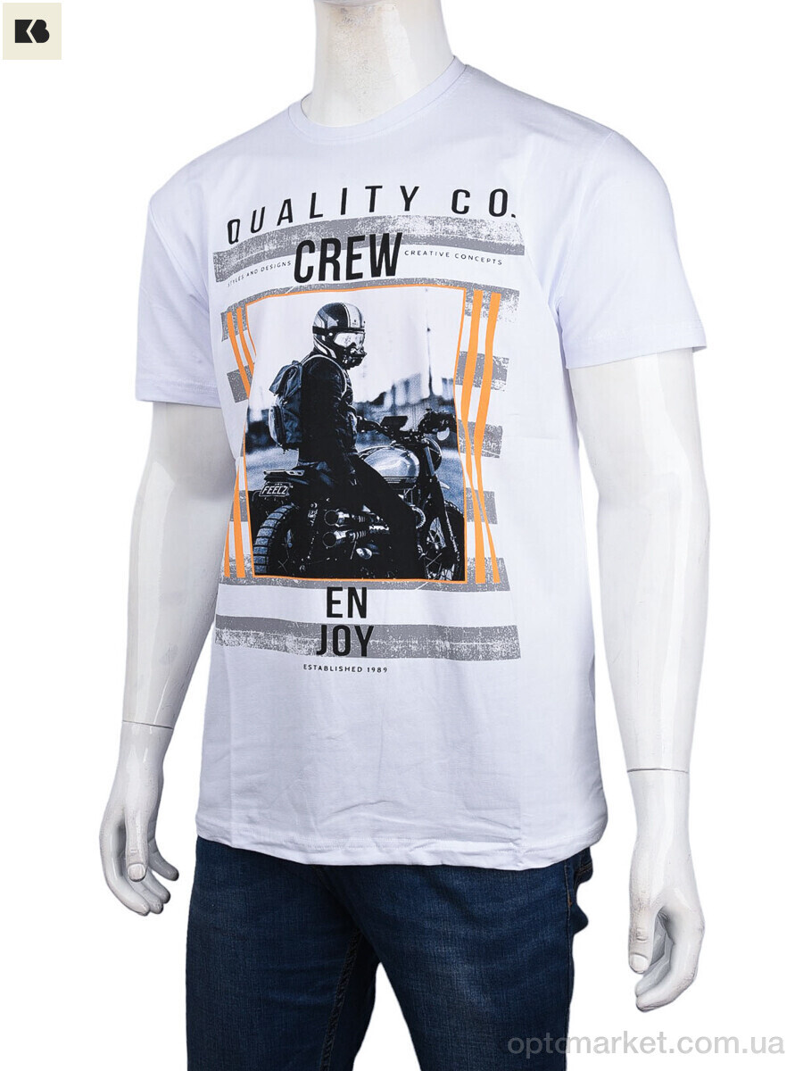 Купить Футболка чоловічі 3707-0095-4 white Daniel Jones білий, фото 1