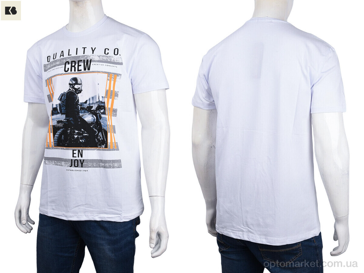 Купить Футболка чоловічі 3707-0095-4 white Daniel Jones білий, фото 3