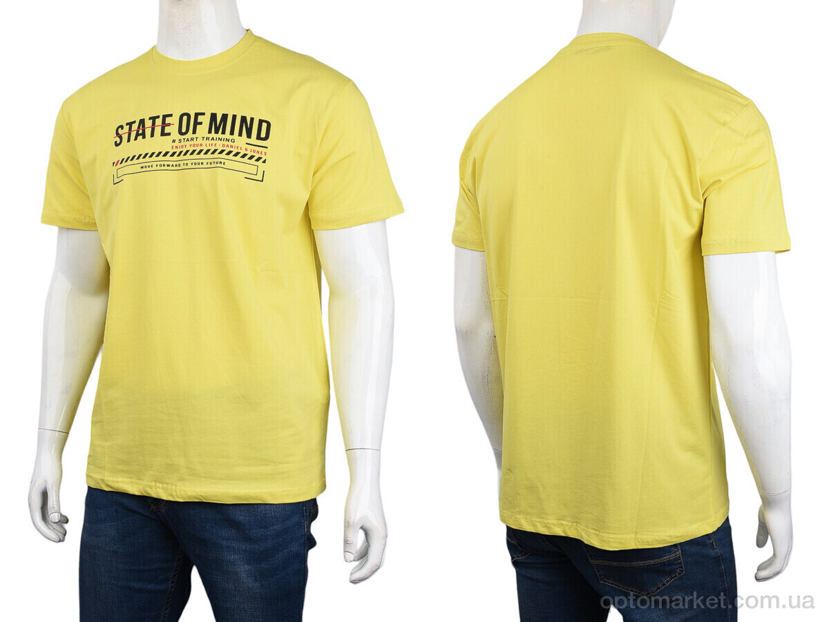 Купить Футболка чоловічі 3707-065 yellow Daniel Jones жовтий, фото 3