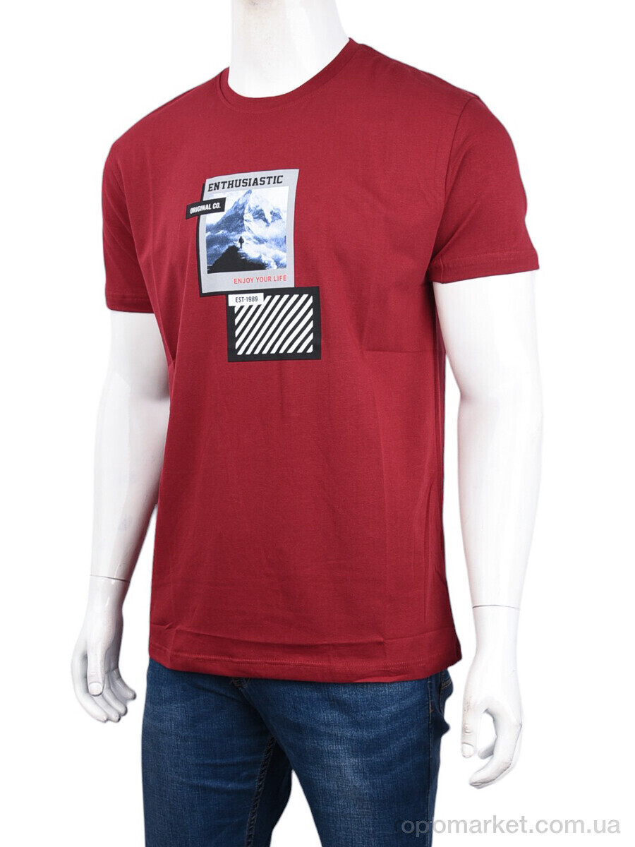 Купить Футболка чоловічі 3707-075 bordo Daniel Jones бордовий, фото 1