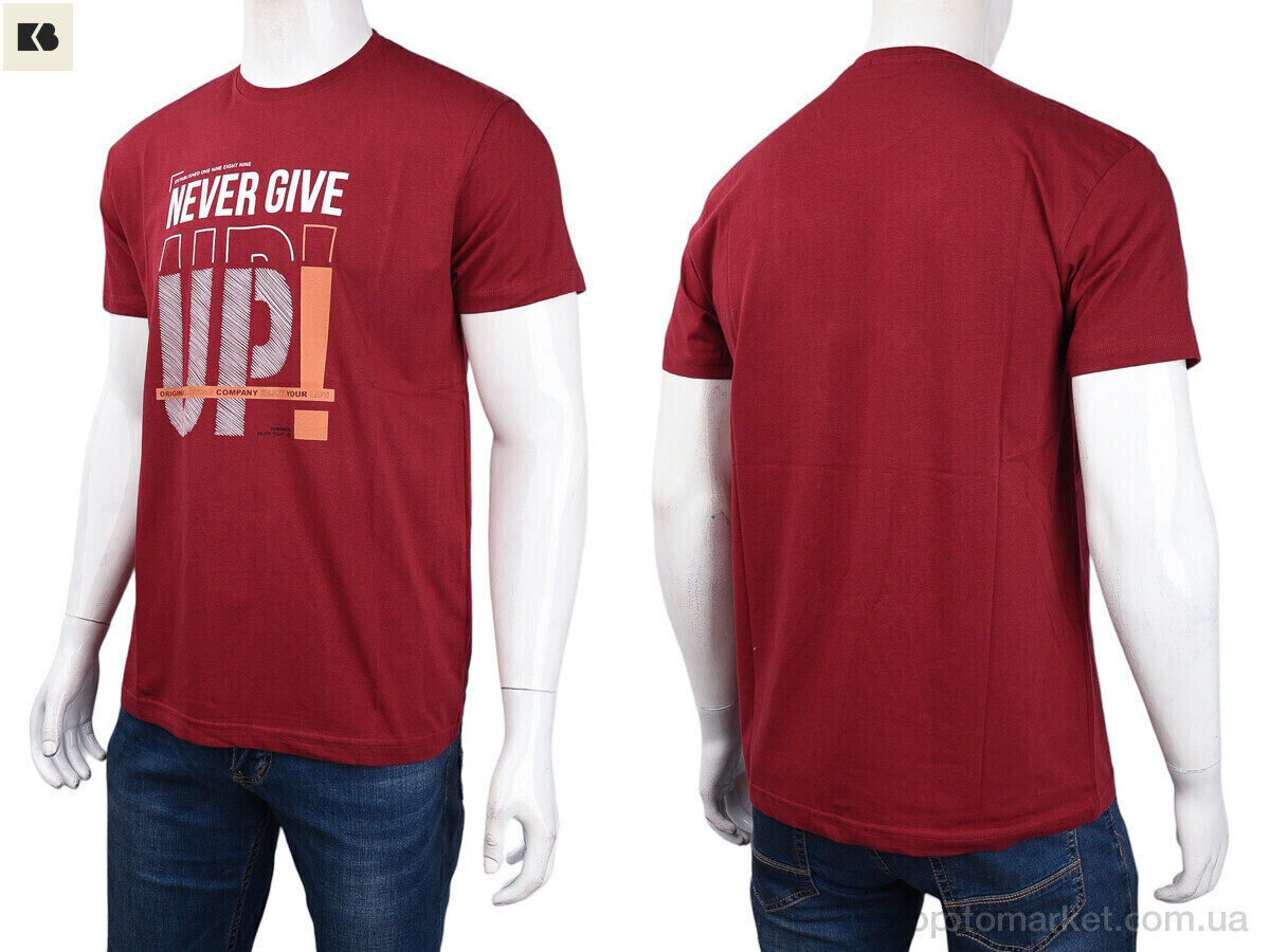 Купить Футболка чоловічі 3707-081-2 bordo Daniel Jones бордовий, фото 3