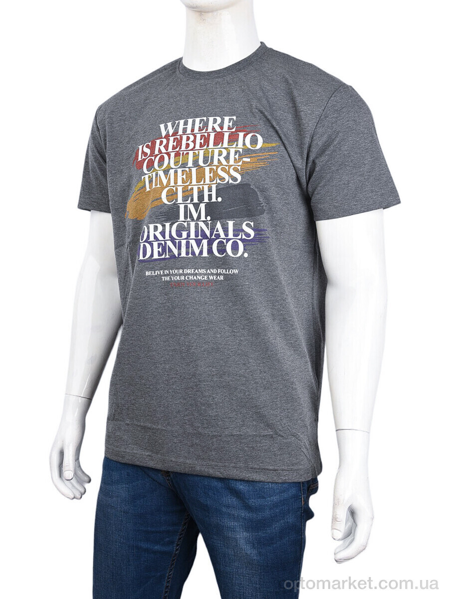 Купить Футболка чоловічі 3707-087-3 grey Daniel Jones сірий, фото 1