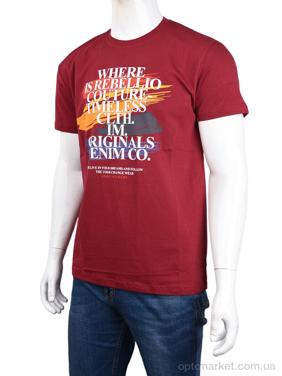 Купить Футболка чоловічі 3707-087-4 bordo Daniel Jones бордовий, фото 1