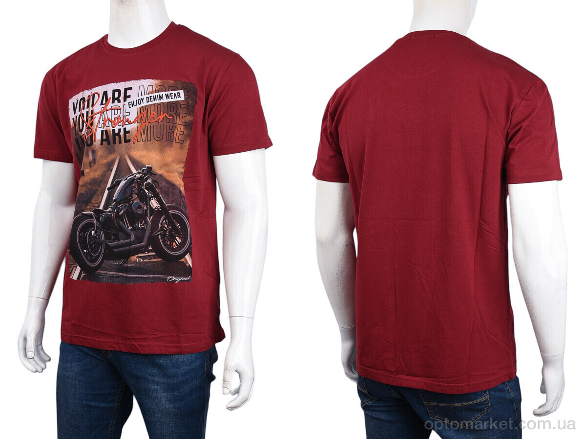 Купить Футболка чоловічі 3707-098 bordo Daniel Jones бордовий, фото 3