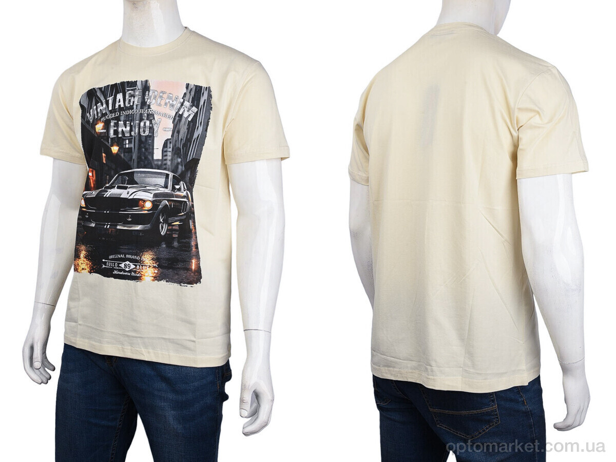 Купить Футболка чоловічі 3707-104-5 beige Daniel Jones бежевий, фото 3